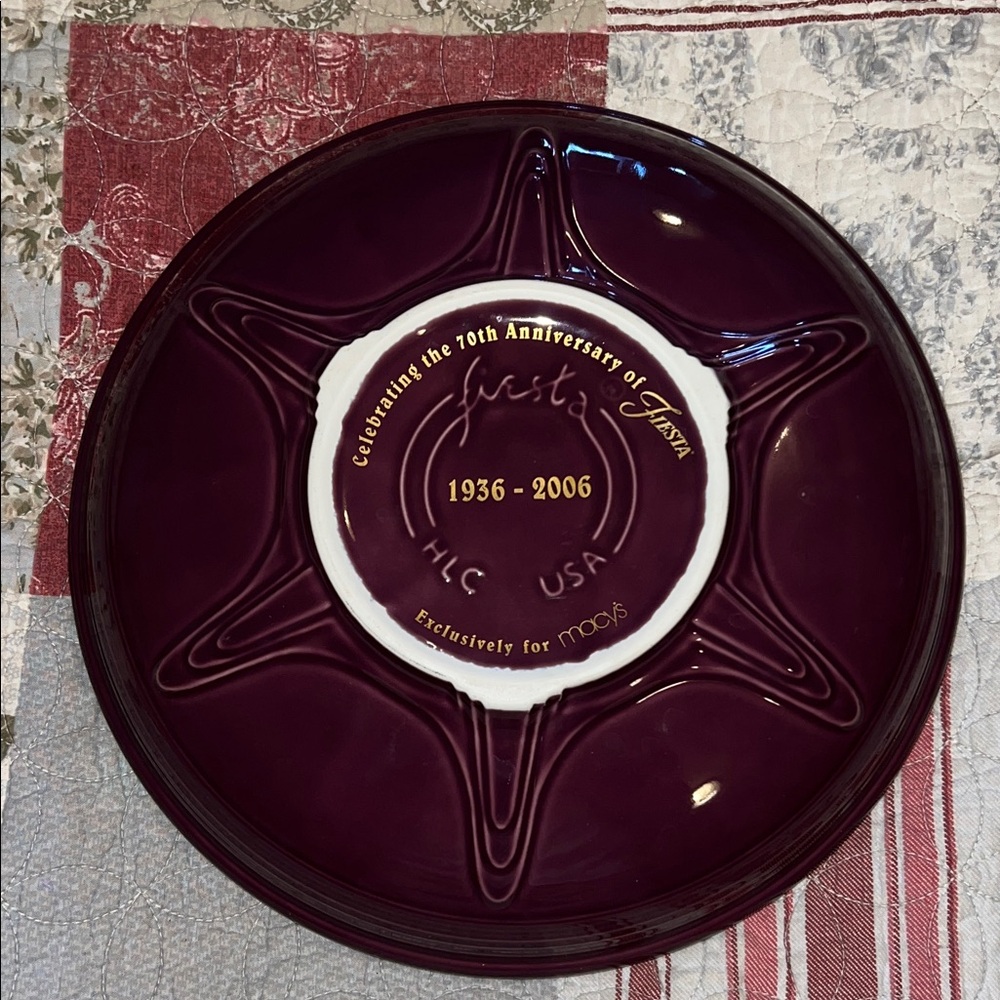 Fiesta 11.5" Commemorative Presentation Bowl Macy'sExclusive Special Heather